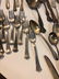 SILVER AND SILVER PLATE FLATWARE LOT - 11