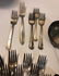 SILVER AND SILVER PLATE FLATWARE LOT - 9