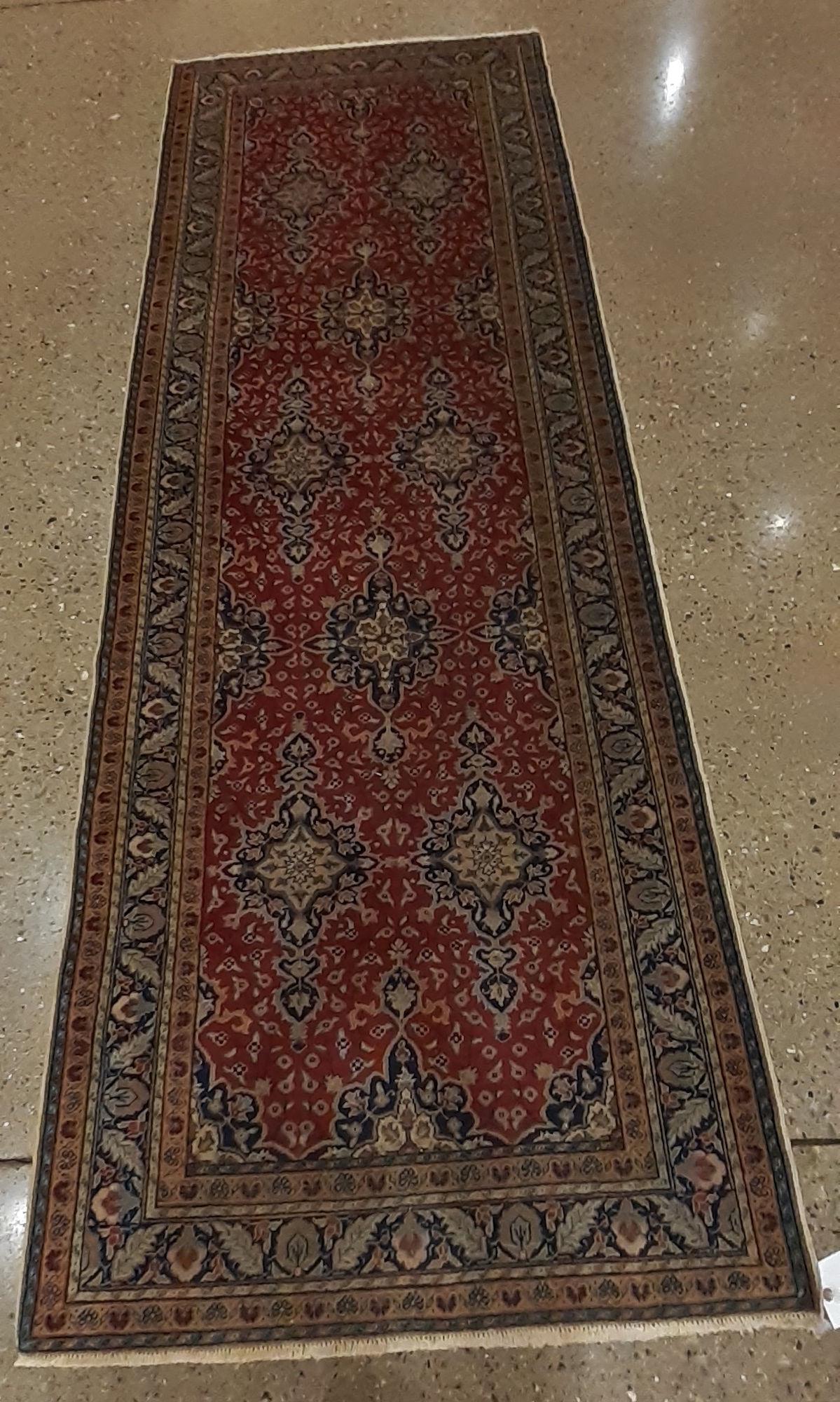 ORIENTAL RUG TURKISH KAYSERI RUNNER CIRCA 1970's, 3'4" (1 of 7)