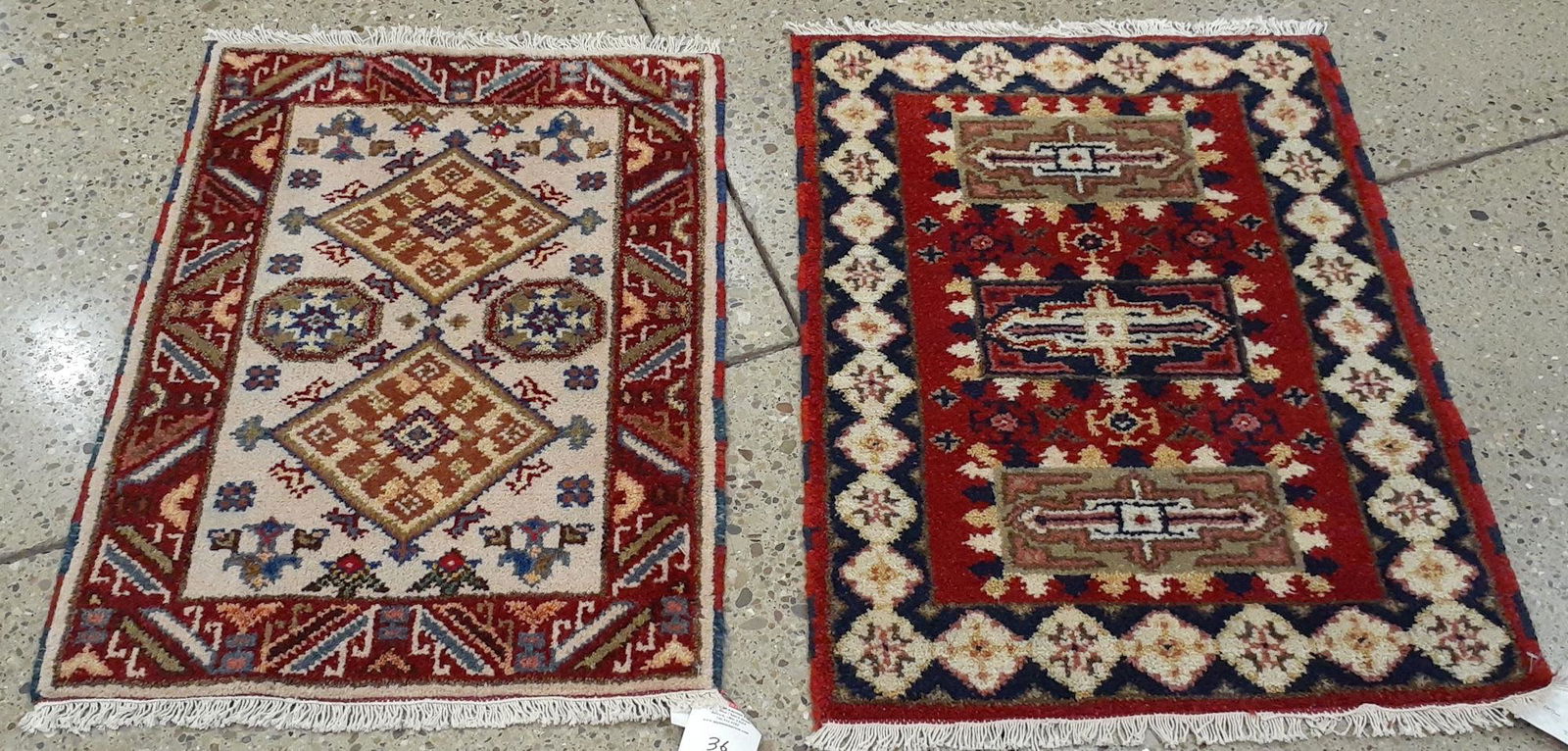 ORIENTAL RUG TWO INDO CAUCASINA KAZAK RUG, 2' X 3' AND (1 of 9)