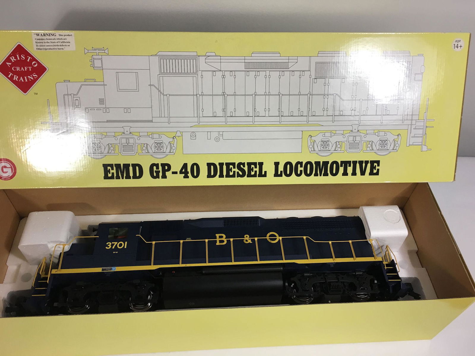 ARISTO CRAFT TRAINS G GAUGE EMD GP-40 BALTIMORE & OHIO (1 of 2)