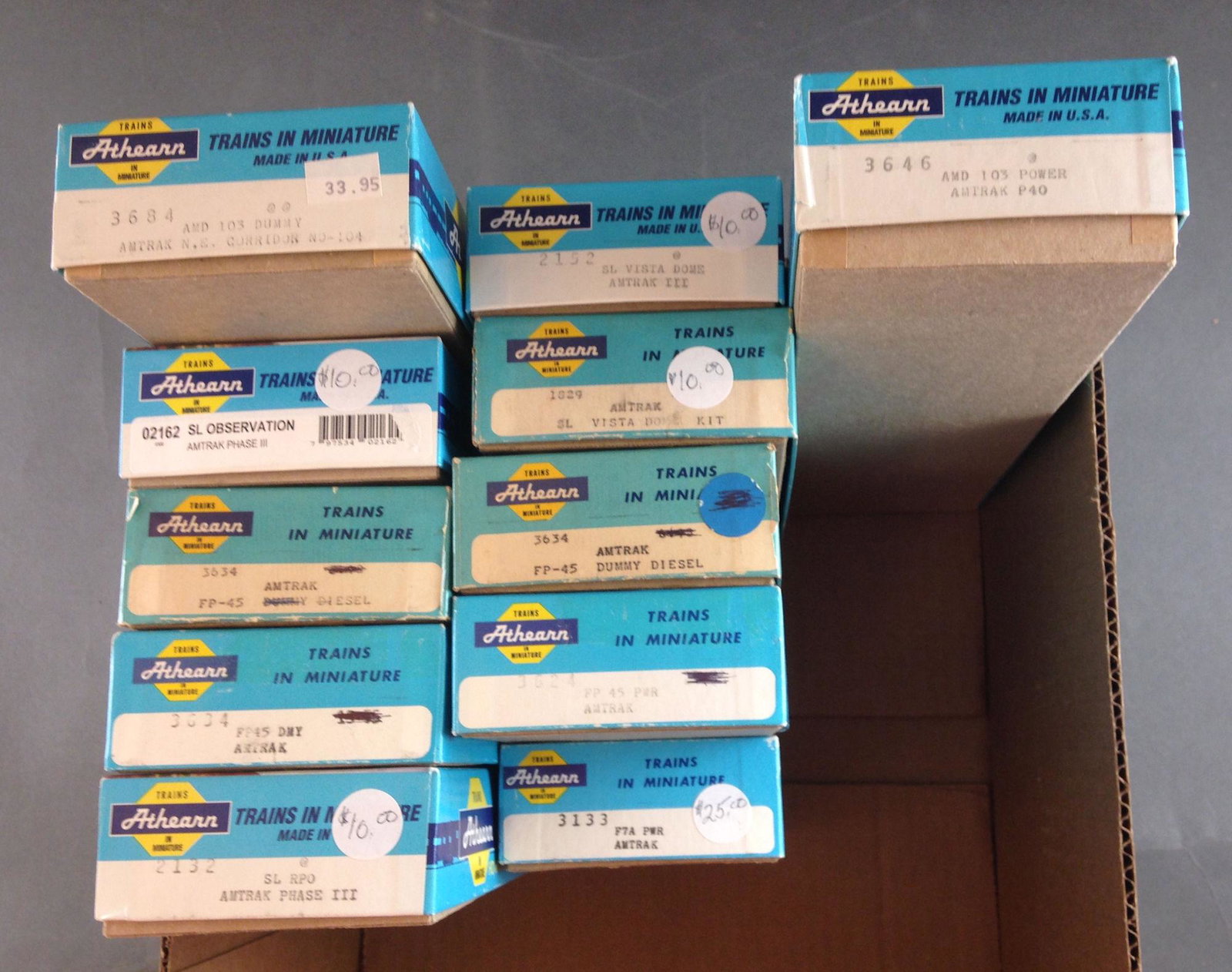 BOX LOT (11) ATHEARN HO SCALE MODEL TRAINS IN BOXES (1 of 1)