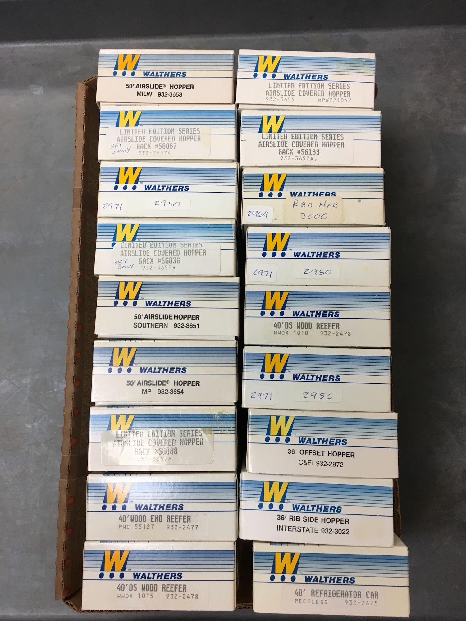 18 WALTHERS HO GAUGE ROLLING STOCK KITS. NIB (1 of 1)