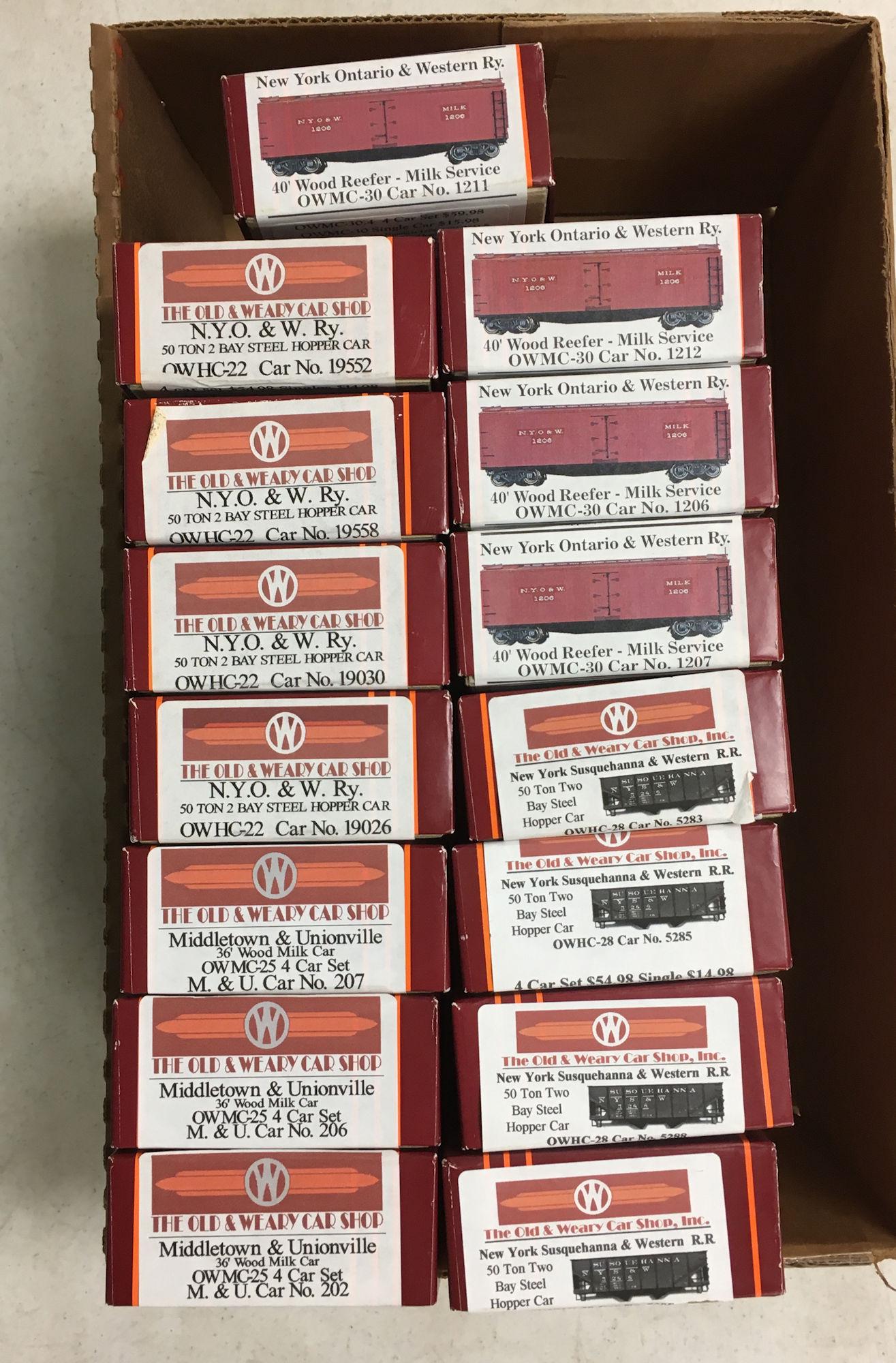 LOT 15 HO GAUGE ROLLING STOCK KITS FROM THE OLD & WEARY (1 of 1)