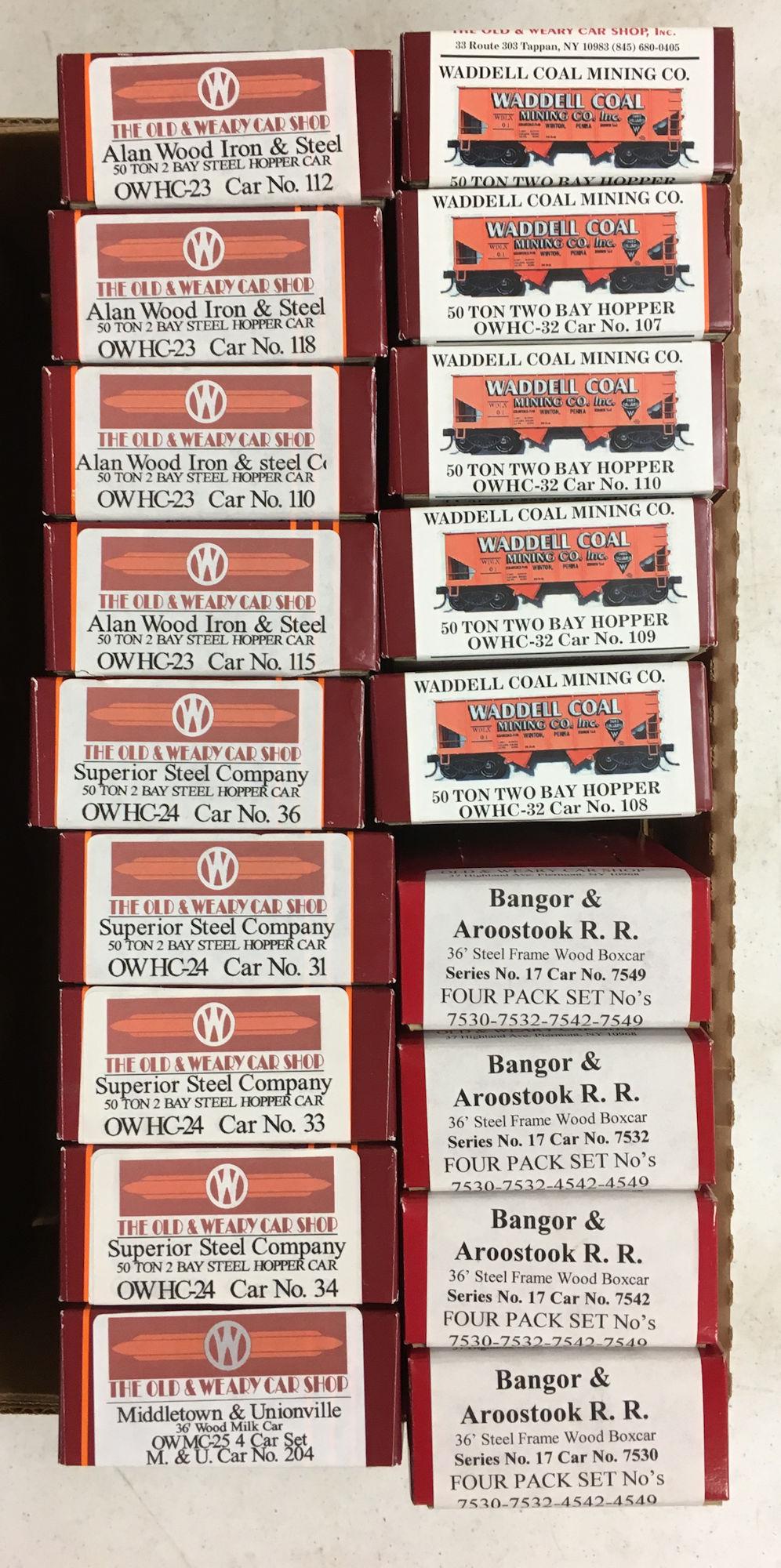 LOT 18 ASSORTED HO GAUGE ROLLING STOCK KITS INCLUDING (1 of 1)