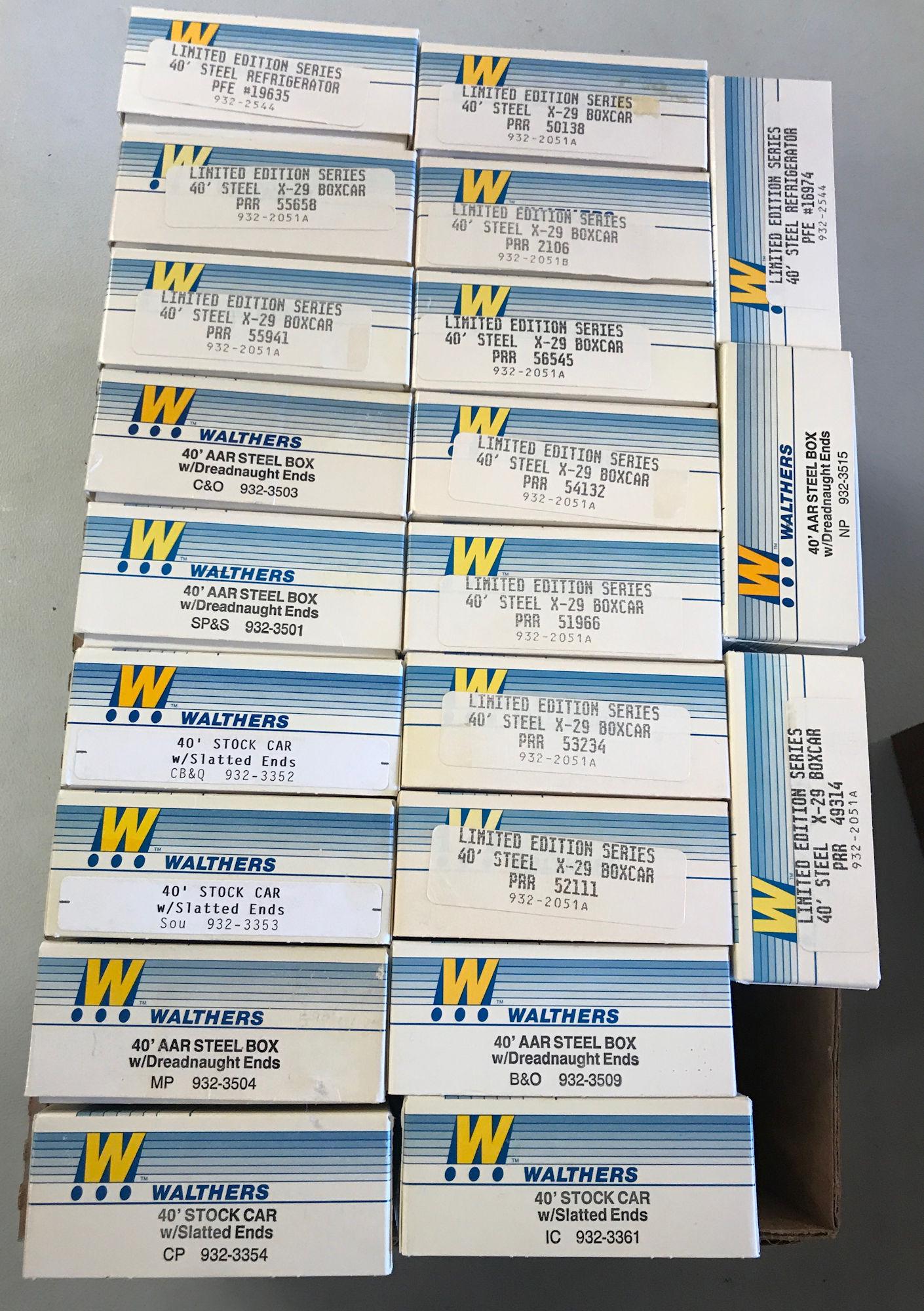 LOT 21 WALTHERS HO GAUGE ROLLING STOCK KITS. NIB (1 of 1)