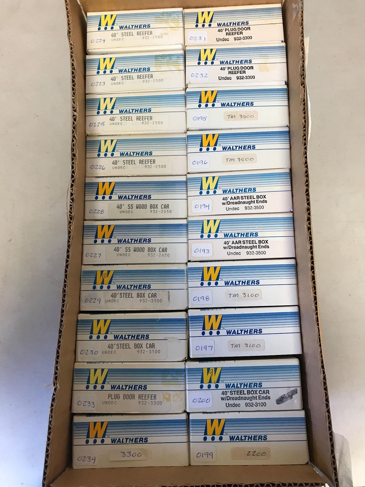 LOT 20 WALTHERS HO SCALE ROLLING STOCK KITS. NIB (1 of 1)