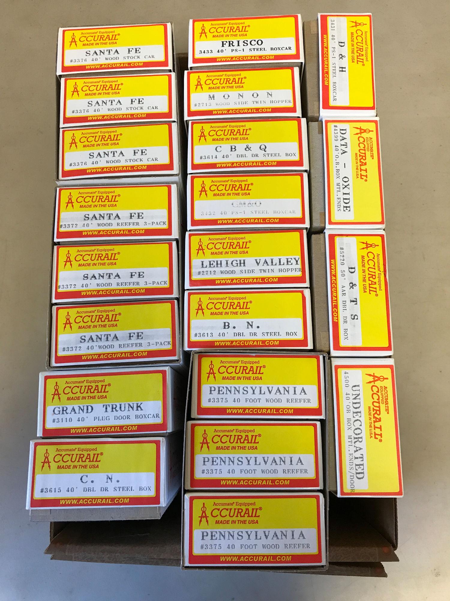 LOT 21 ACCURAIL HO GAUGE ROLLING STOCK KITS. NIB (1 of 1)