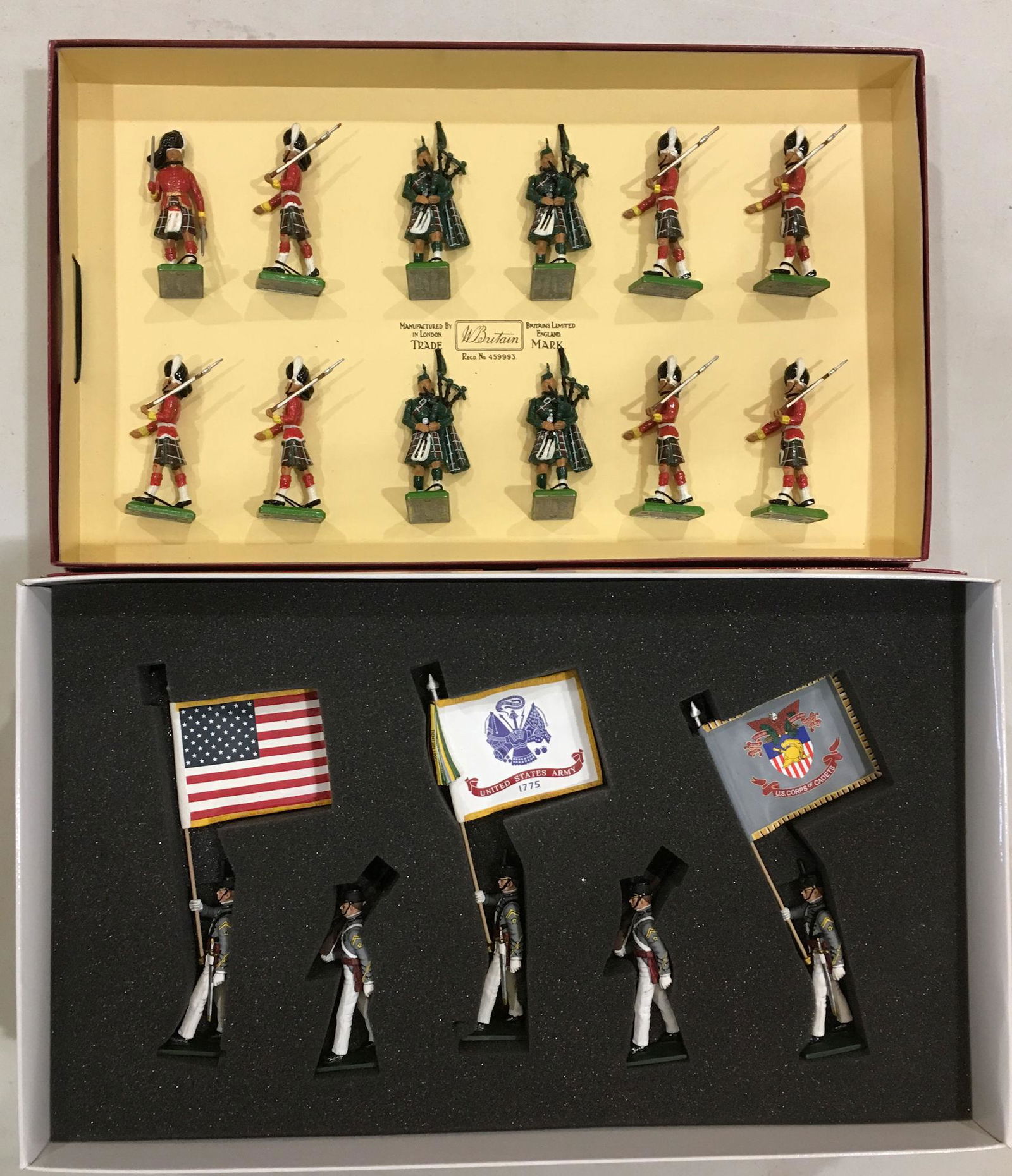 LOT 2 SETS BRITAINS SOLDIERS - 5 PIECES U.S. MILITARY (1 of 1)