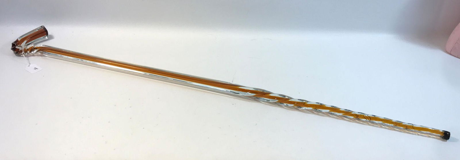 GLASS WORKERS 49 1/2" PARADE CANE AMBER AND CLEAR,: GLASS WORKERS 49 1/2" PARADE CANE AMBER AND CLEAR, **CAN NOT BE SHIPPED IN HOUSE