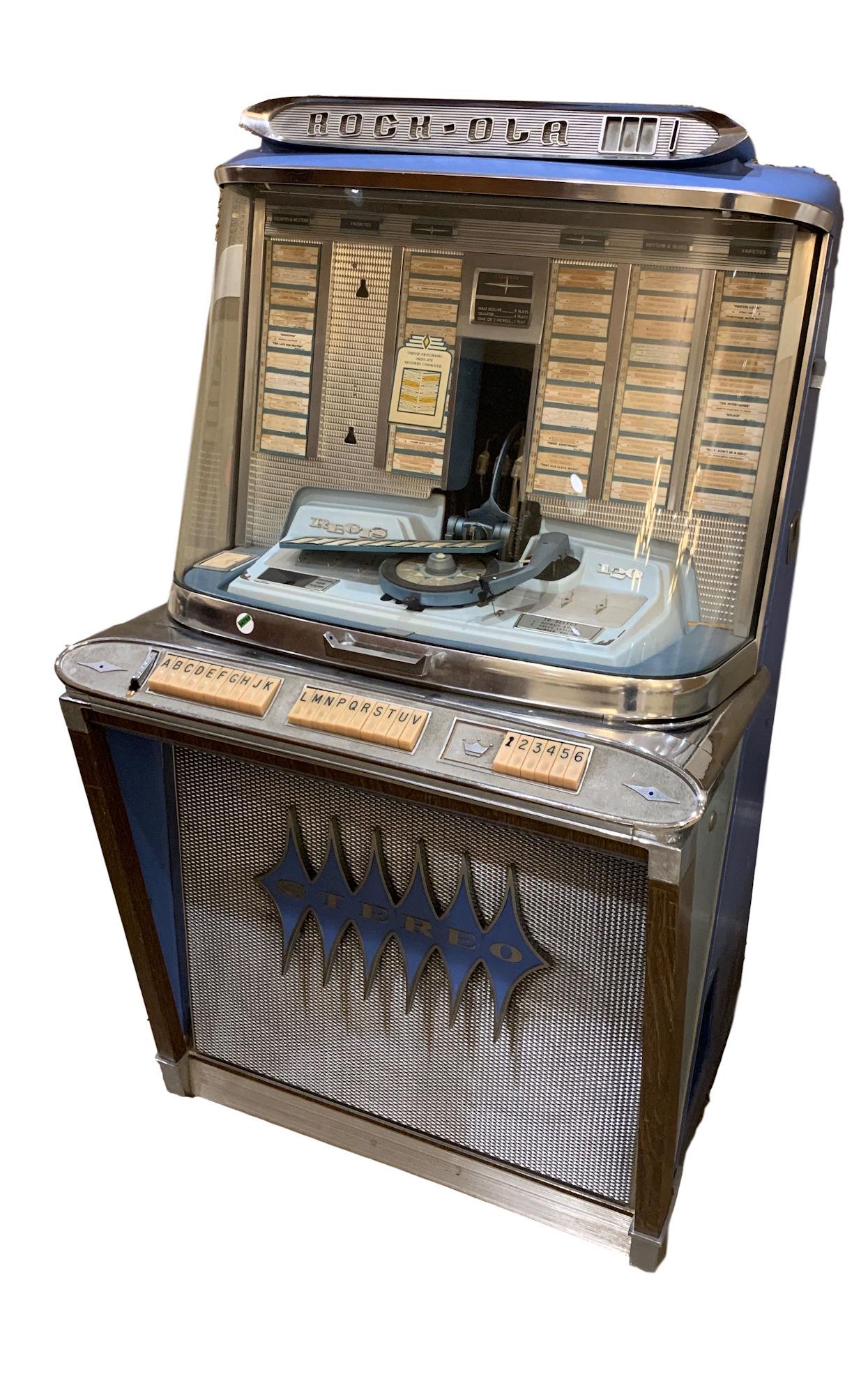 ROCK-OLA REGIS 120 45 R.P.M. JUKE BOX, 32" X 27" X 58" (1 of 1)