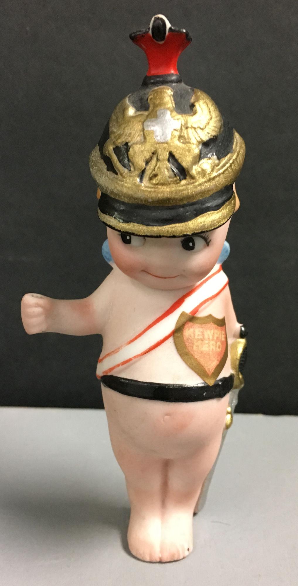 KEWPIE INFANTRY SOLDIER. 5" BISQUE WITH MOLDED AND (1 of 5)