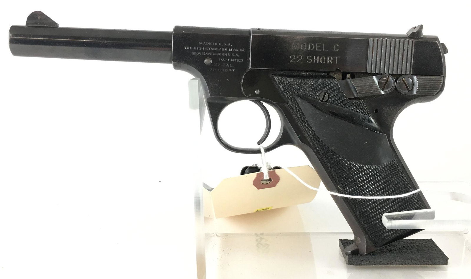 HIGH STANDARD MODEL C .22 SHORT CALIBER PISTOL SN:: HIGH STANDARD MODEL C .22 SHORT CALIBER PISTOL SN: 3002, INCLUDING EXTRA MAGAZINE