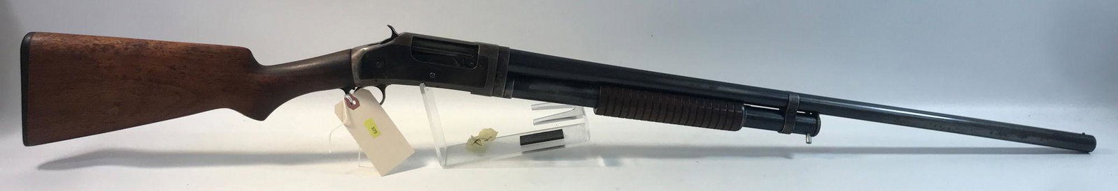 WINCHESTER MODEL 97 .12 GAUGE PUMP SHOTGUN SN: 730402,: WINCHESTER MODEL 97 .12 GAUGE PUMP SHOTGUN SN: 730402, REPLACED FEED TUBE CAP PIN