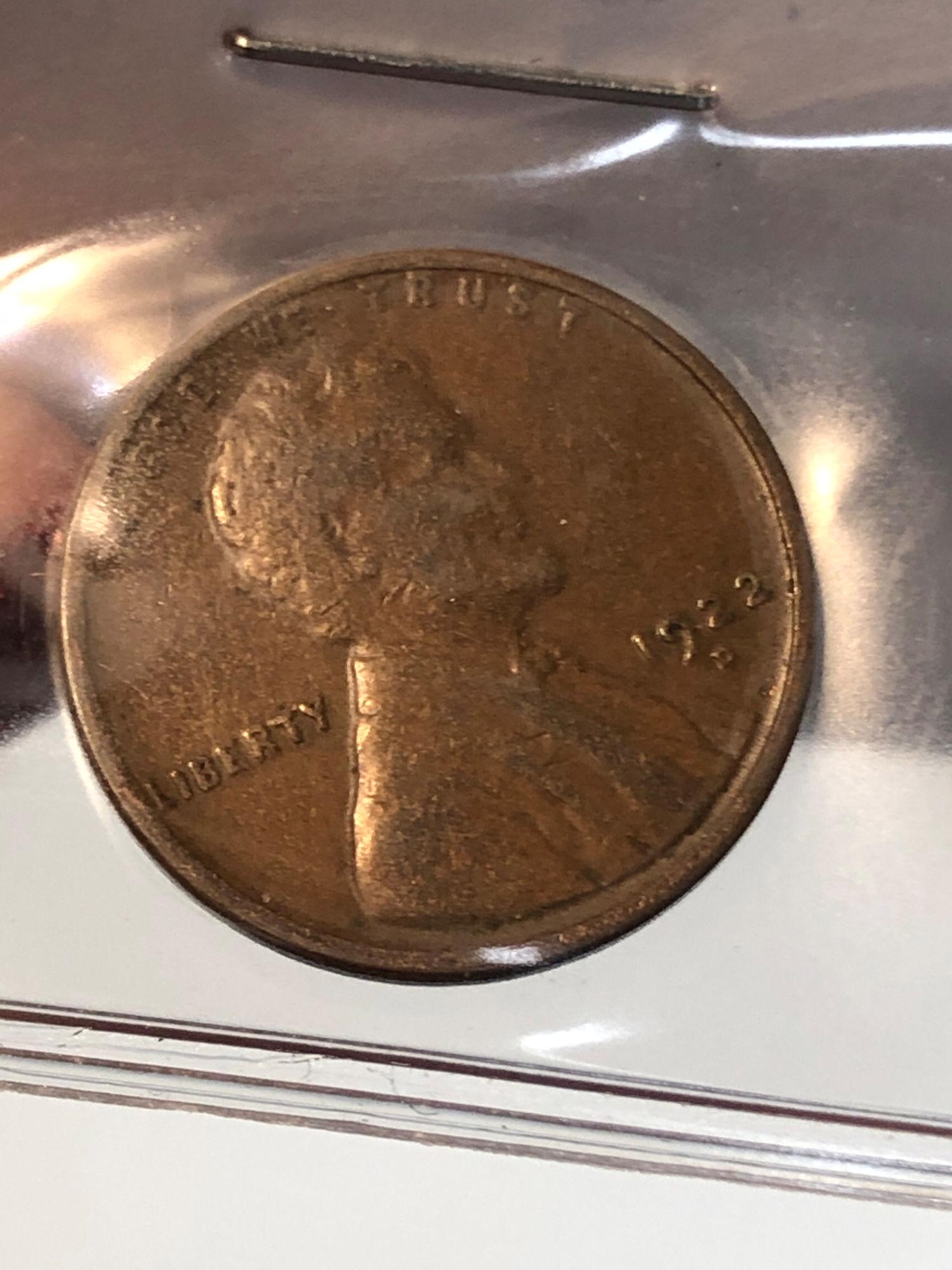 1922-D WHEAT PENNY: 1922-D WHEAT PENNY ~ MARKED VF, GRADE UNVERIFIED, IN SLEEVE