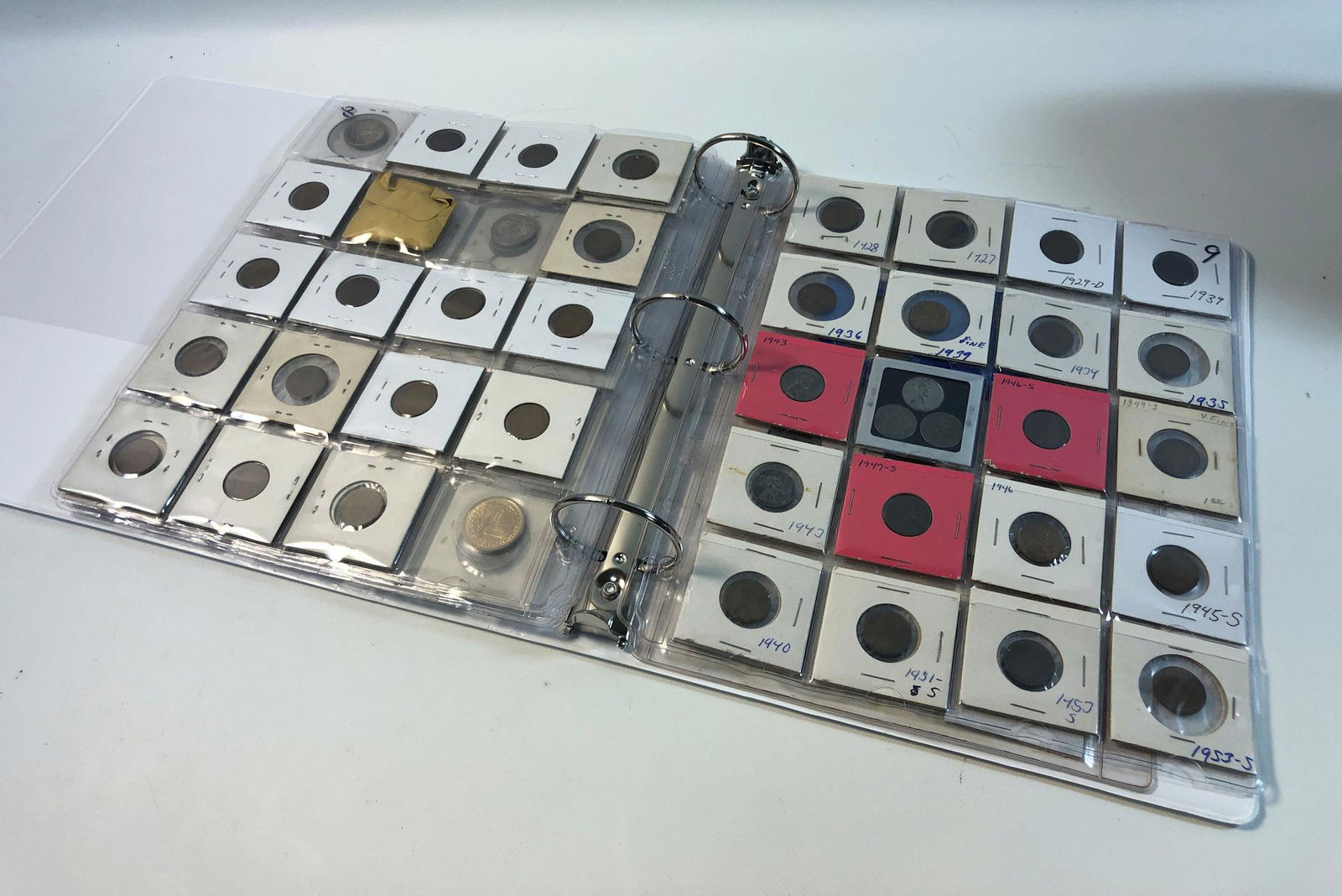 U.S. & FOREIGN COINS IN BINDER (1 of 13)