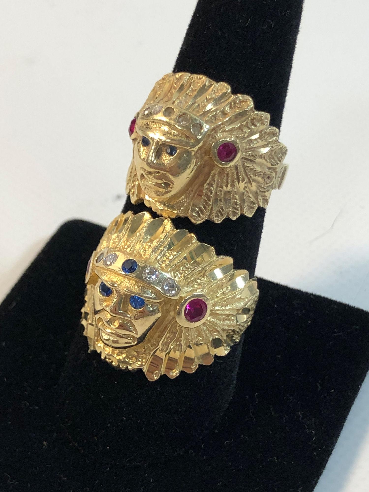 TWO 14KT YELLOW GOLD RINGS (1 of 8)