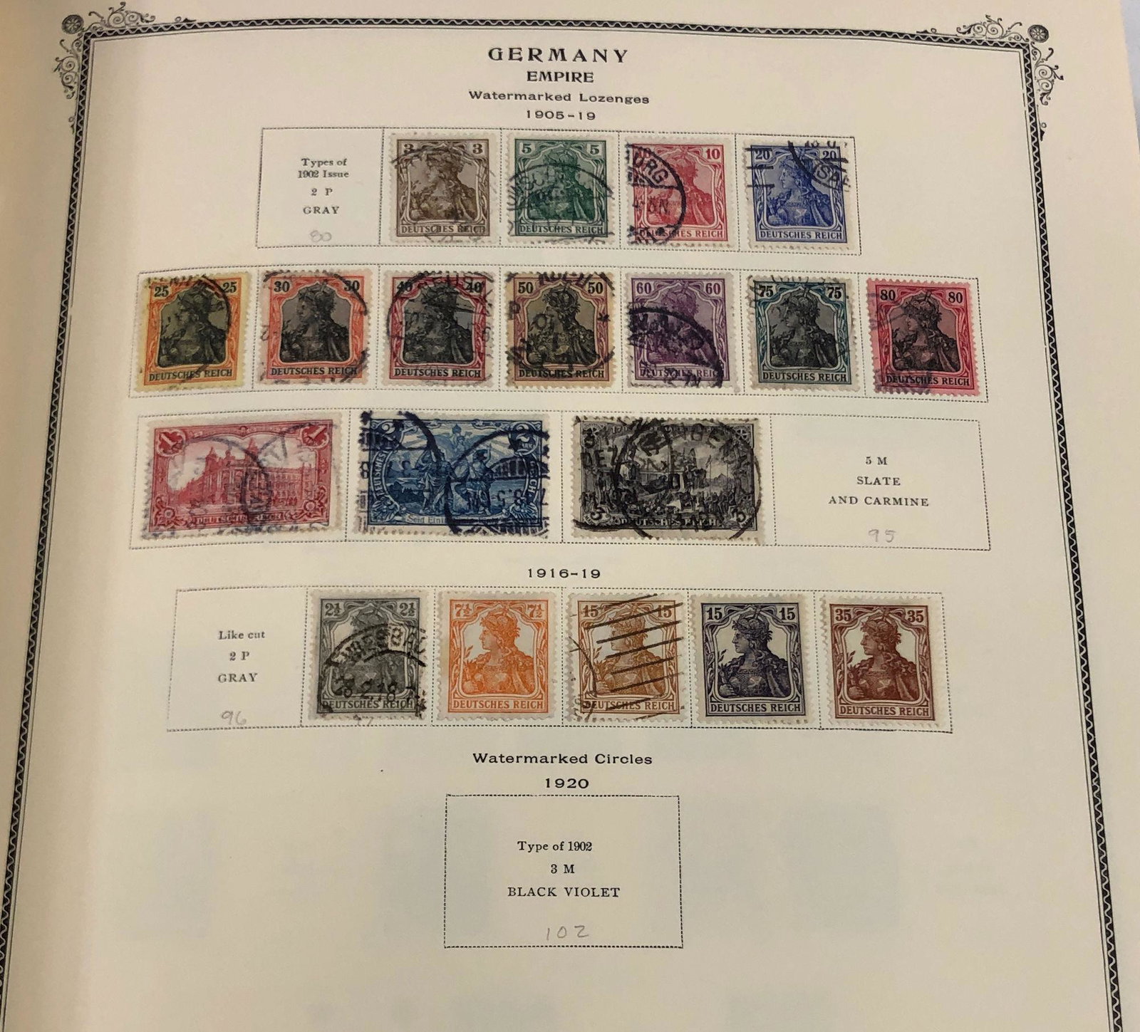 SCOTT'S SPECIALTY SERIES STAMP ALBUM W/INTERNATIONAL: SCOTT'S SPECIALTY SERIES STAMP ALBUM W/INTERNATIONAL STAMPS ~ ABOUT 50% COMPLETE ALBUM WITH STAMPS FROM GERMANY (PRE AND POST WAR STAMPS). BOOK INCLUDES STAMPS DATED 1869 - 1970 (UNWATERMARKED, WATERM
