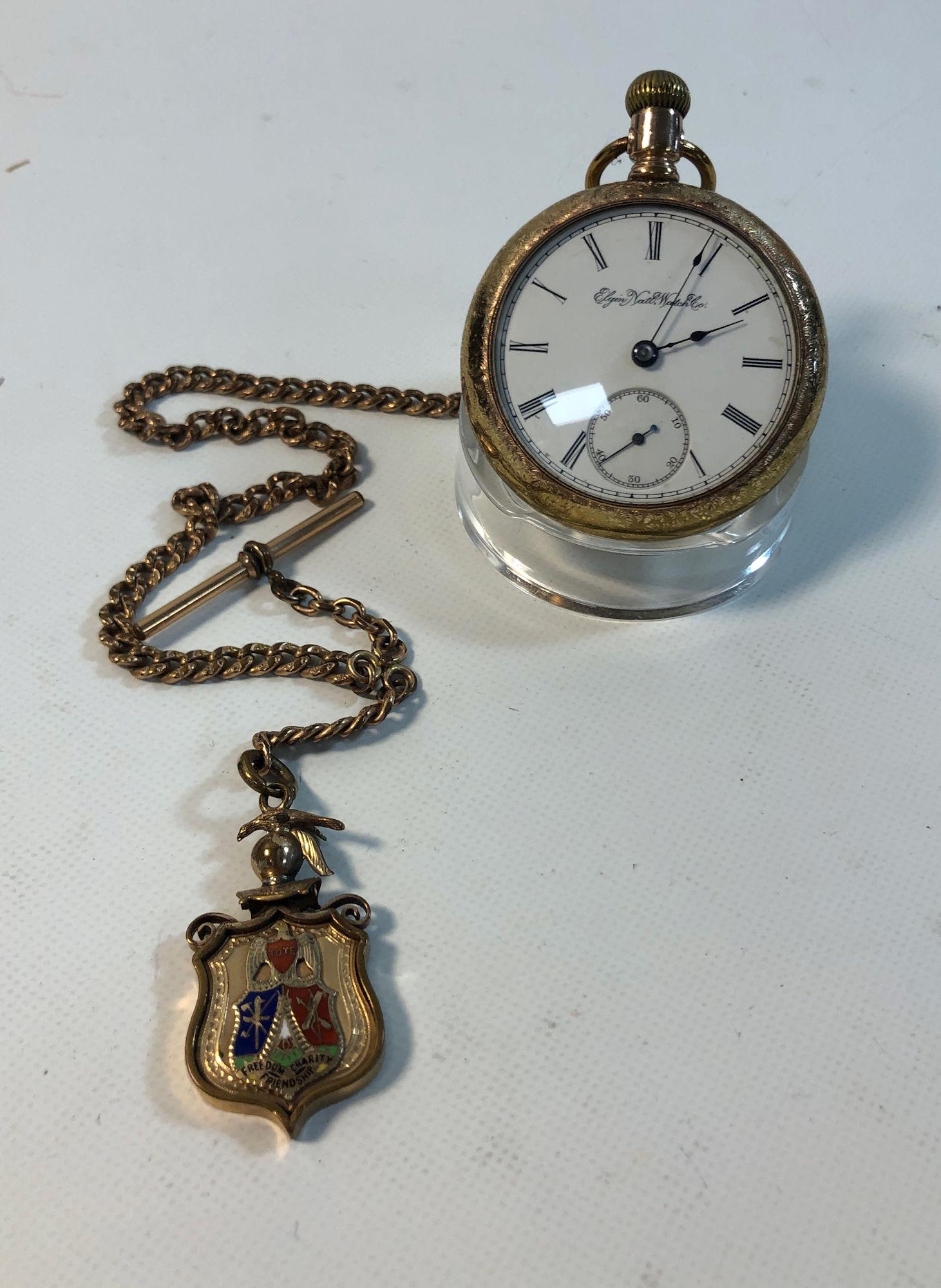 VINTAGE ELGIN POCKET WATCH (1 of 8)