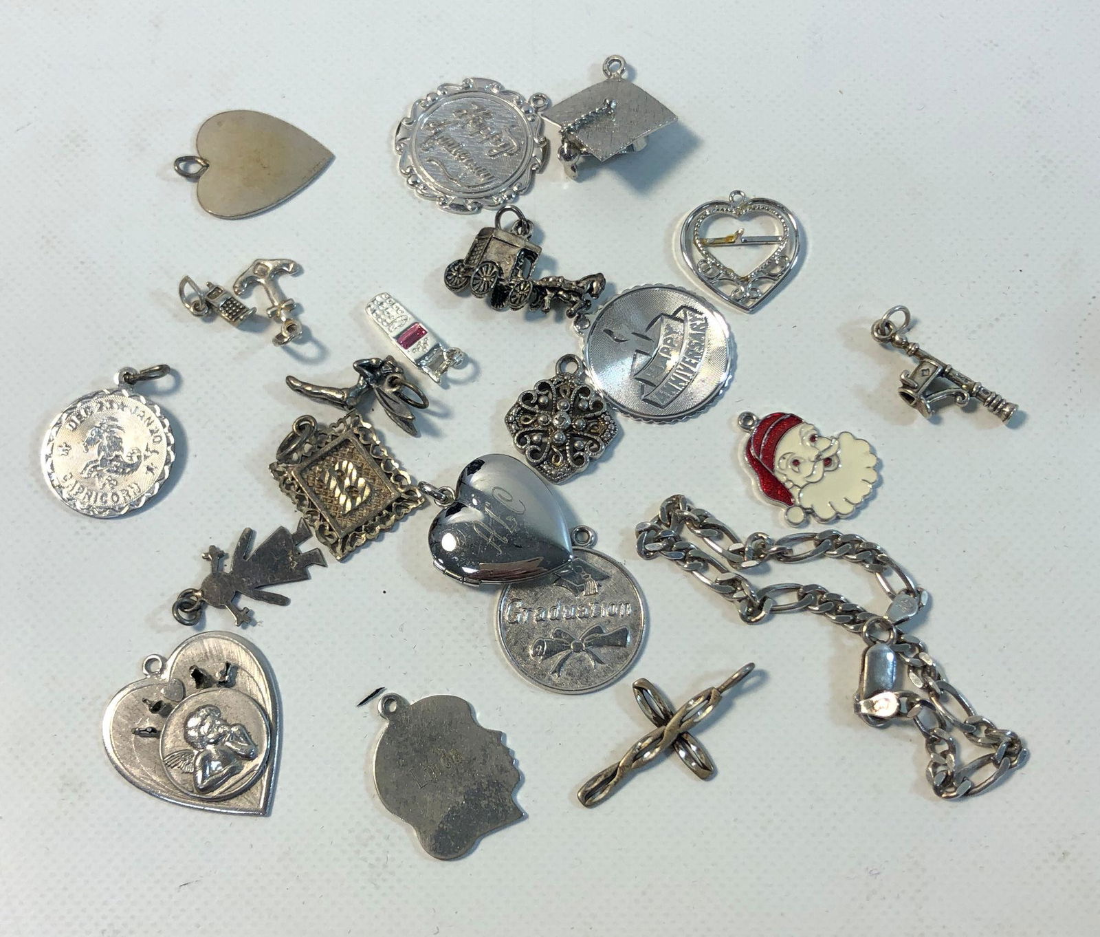 LOT OF SILVER CHARMS (1 of 11)