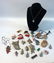 LOT OF ASSORTED HOLIDAY PINS AND ACCESSORIES