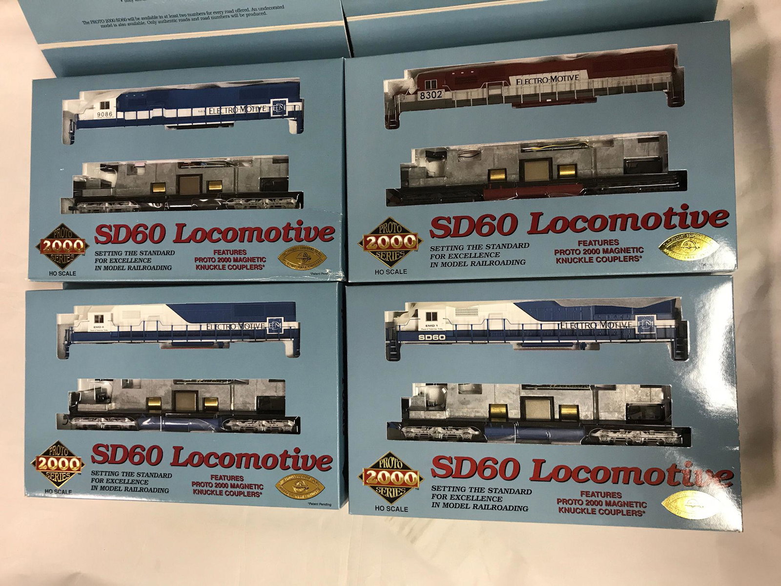 LOT 4 PROTO SERIES 2000 HO GAUGE SD60 LOCOMOTIVES - (1 of 1)
