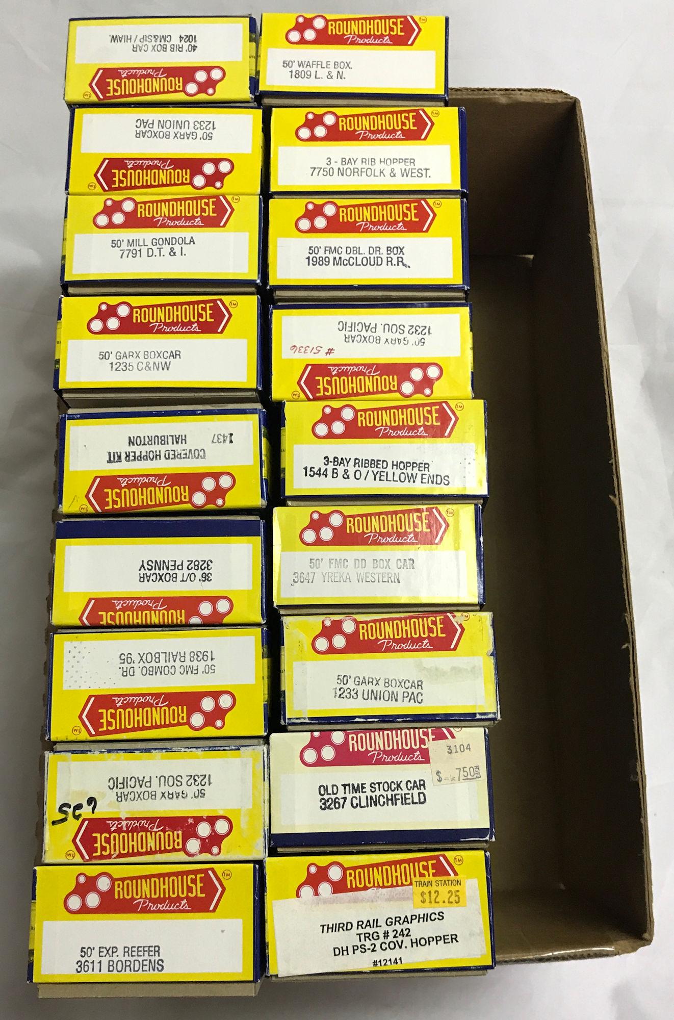 LOT 18 ROUNDHOUSE HO GAUGE ROLLING STOCK KITS, NIB (1 of 1)