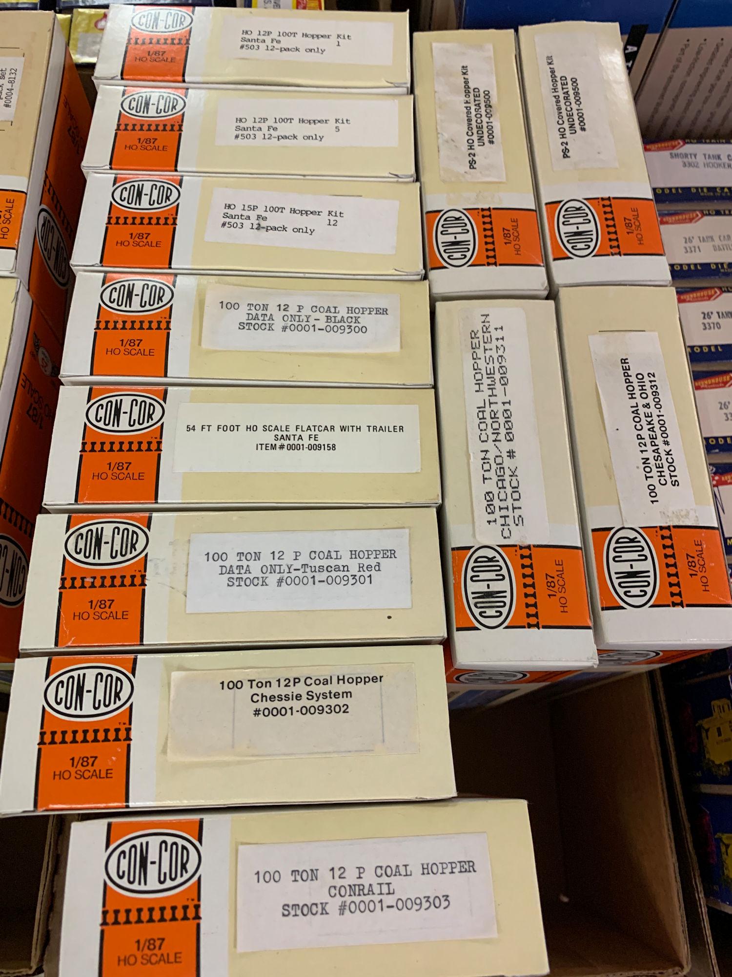 LOT 12 CON-COR HO GAUGE ROLLING STOCK KITS, NIB (1 of 1)