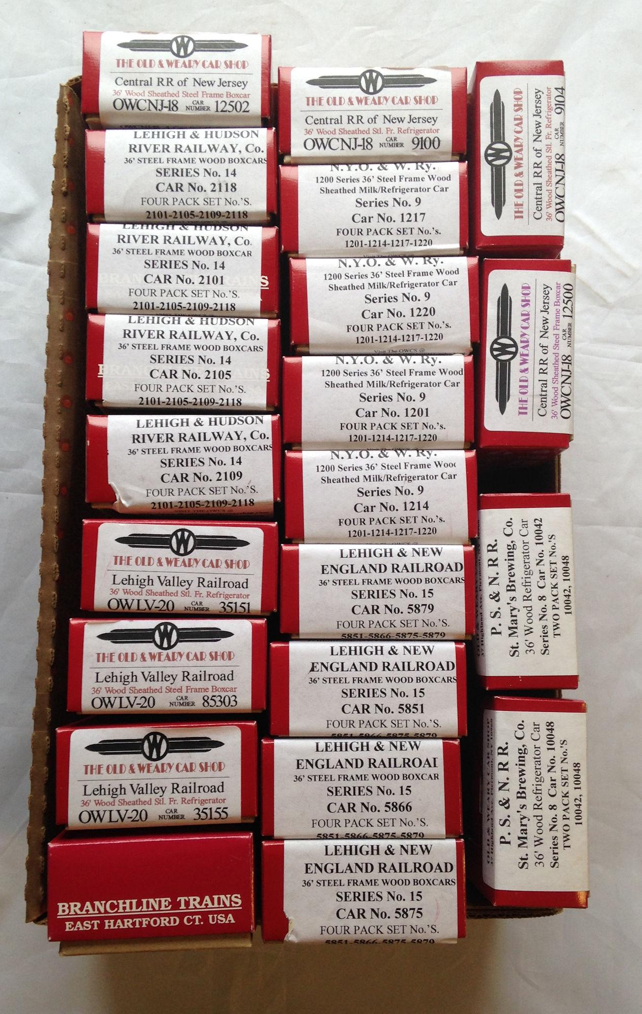 LOT 22 BRANCHLINE TRAINS HO GAUGE ROLLING STOCK KITS, (1 of 1)