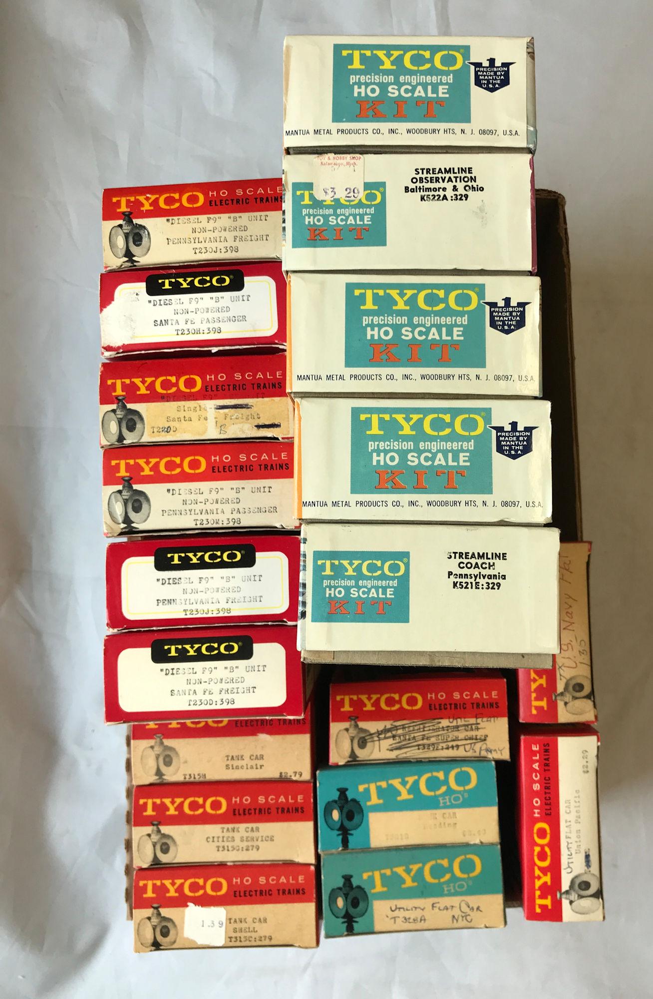 LOT 20 TYCO HO SCALE KITS AND READY TO RUN ROLLING (1 of 1)