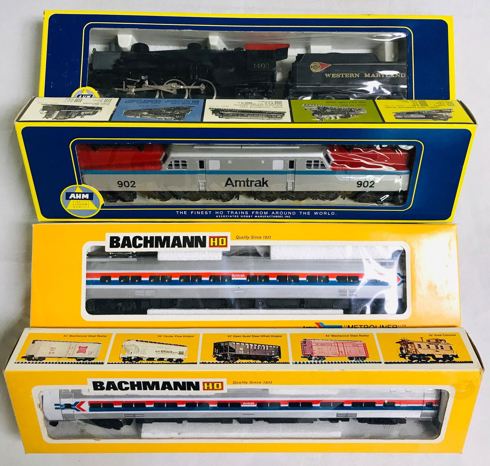 LOT 4 HO GAUGE LOCOMOTIVES - 2 BACHMANN AMTRAK (1 of 1)