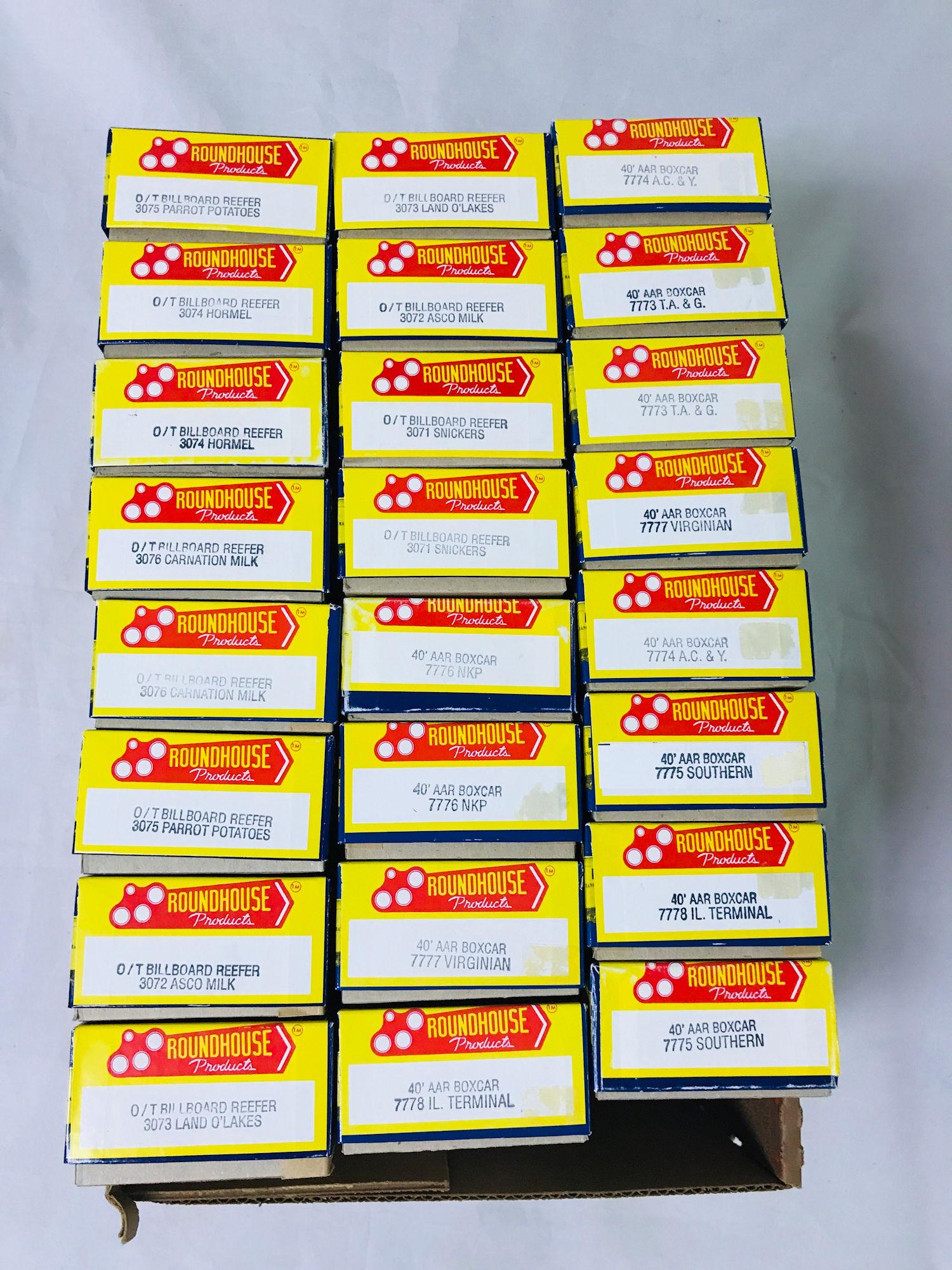 LOT 24 ROUNDHOUSE HO-SCALE ROLLING STOCK KITS, NIB (1 of 1)