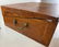 MAHOGANY LAP DESK WITH MAPLE INLAY AND DECORATED TOP, - 6