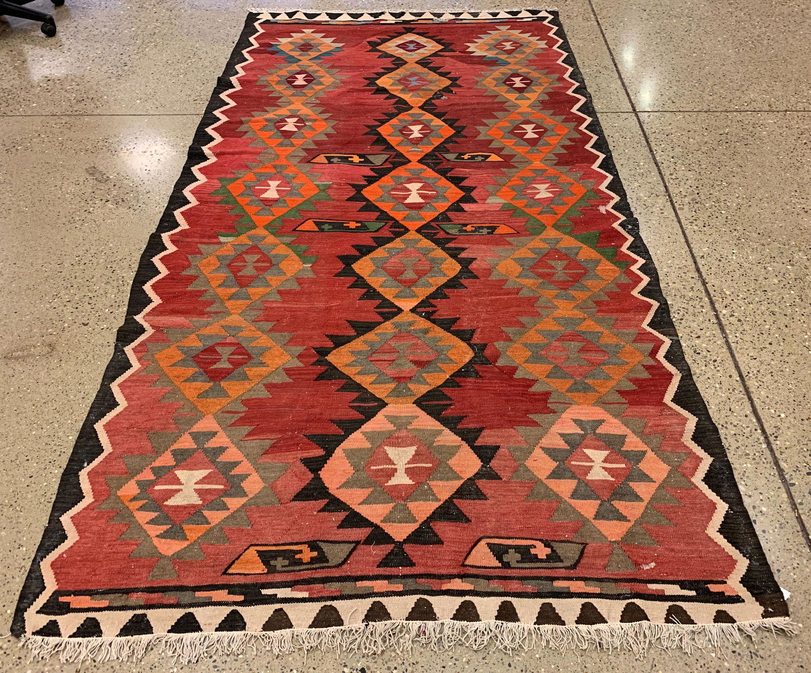 ORIENTAL RUG ANTIQUE PERSIAN KURDISH KILIM, 5'1" X 9'9" (1 of 9)