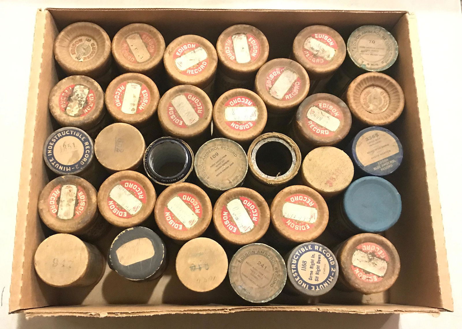 BOX LOT CYLINDERS FOR EDISON PHONOGRAPH (1 of 1)