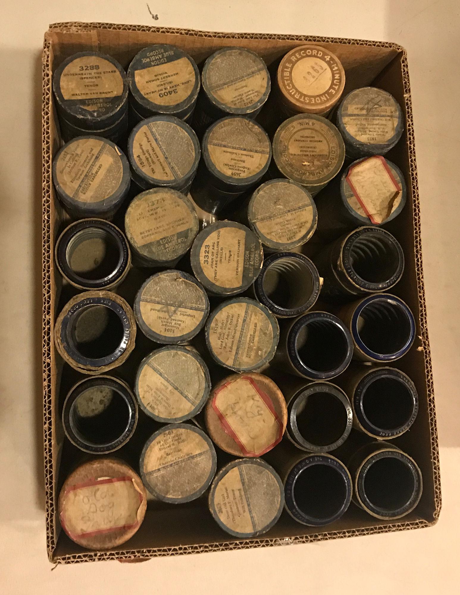 BOX LOT CYLINDERS FOR EDISON PHONOGRAPH (1 of 1)