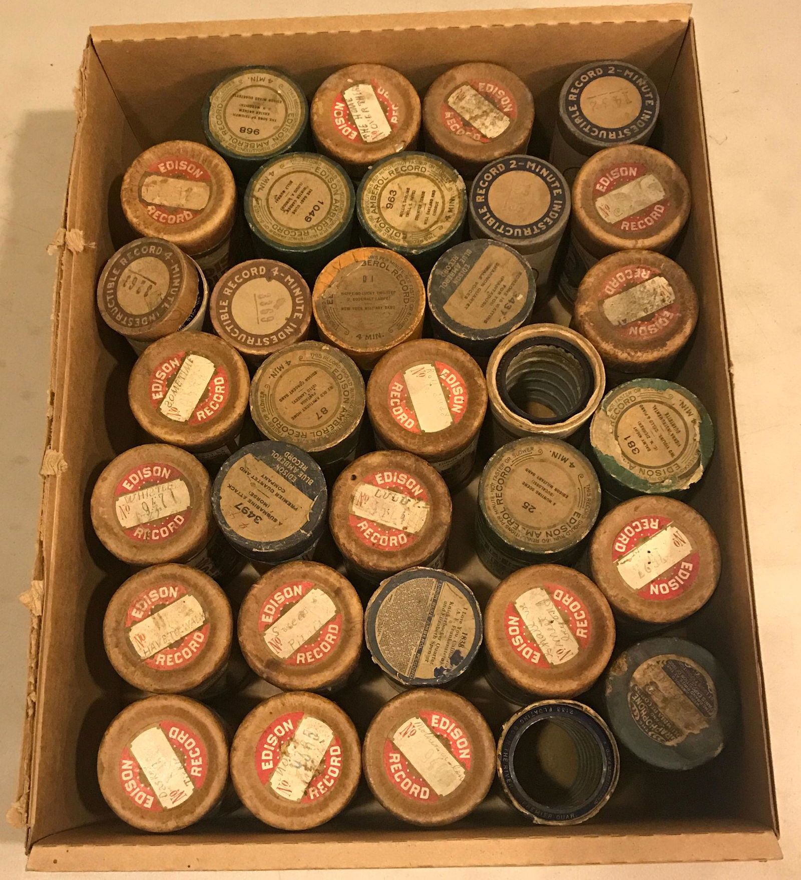 BOX LOT CYLINDERS FOR EDISON PHONOGRAPH (1 of 1)