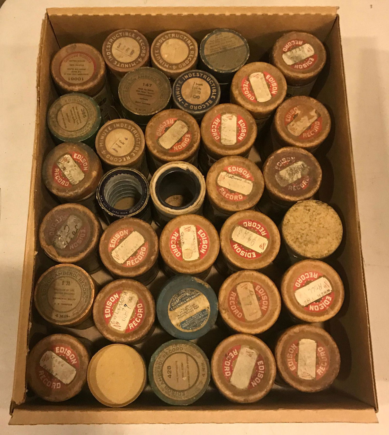 BOX LOT CYLINDERS FOR EDISON PHONOGRAPH (1 of 1)