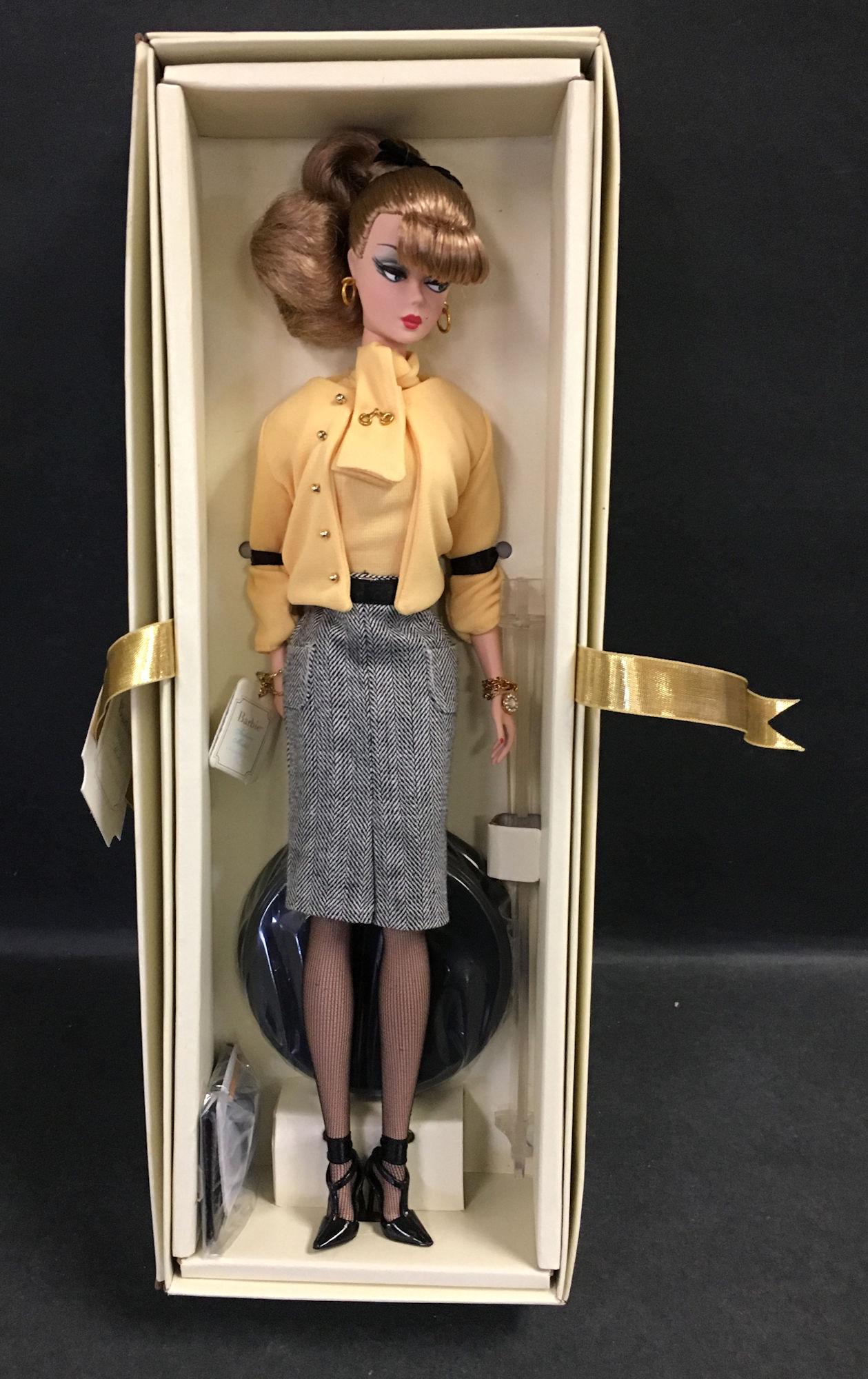 SILKSTONE BARBIE GOLD LABEL COLLECTION "THE SECRETARY": SILKSTONE BARBIE GOLD LABEL COLLECTION "THE SECRETARY" NRFB. COMES WITH COA.