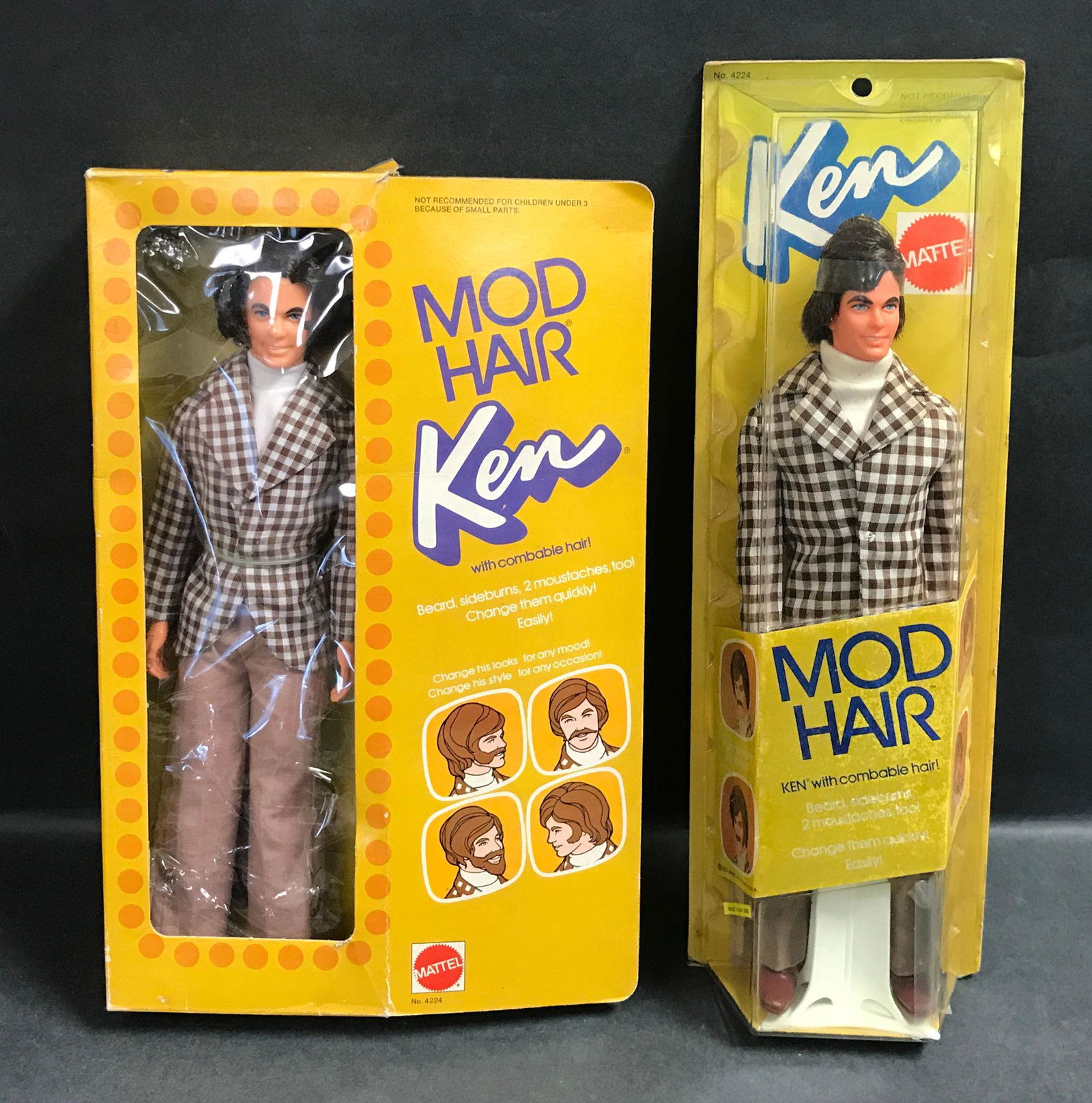 (2) MOD HAIR KEN WITH COMBABLE HAIR. ONE MADE IN HONG (1 of 3)