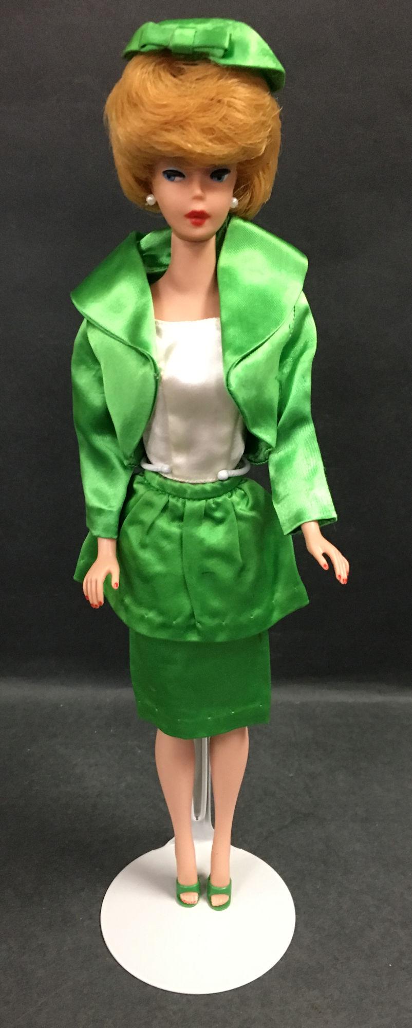1962 BLONDE BUBBLECUT BARBIE DRESSED IN "THEATER DATE" (1 of 3)
