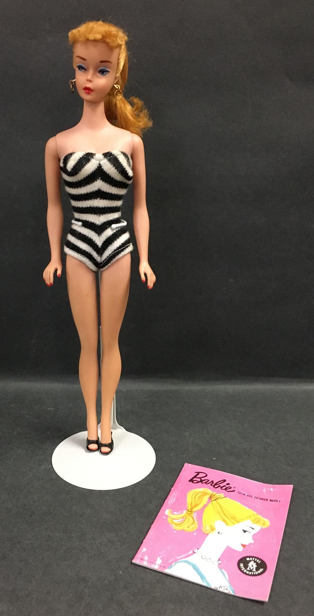#4 BLONDE PONYTAIL BARBIE IN ORIGINAL SWIMSUIT AND (1 of 3)