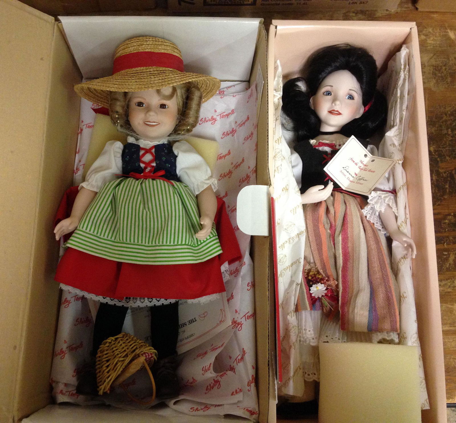 2 BOXED PORCELAIN DOLLS INCLUDING SHIRLEY TEMPLE (1 of 1)