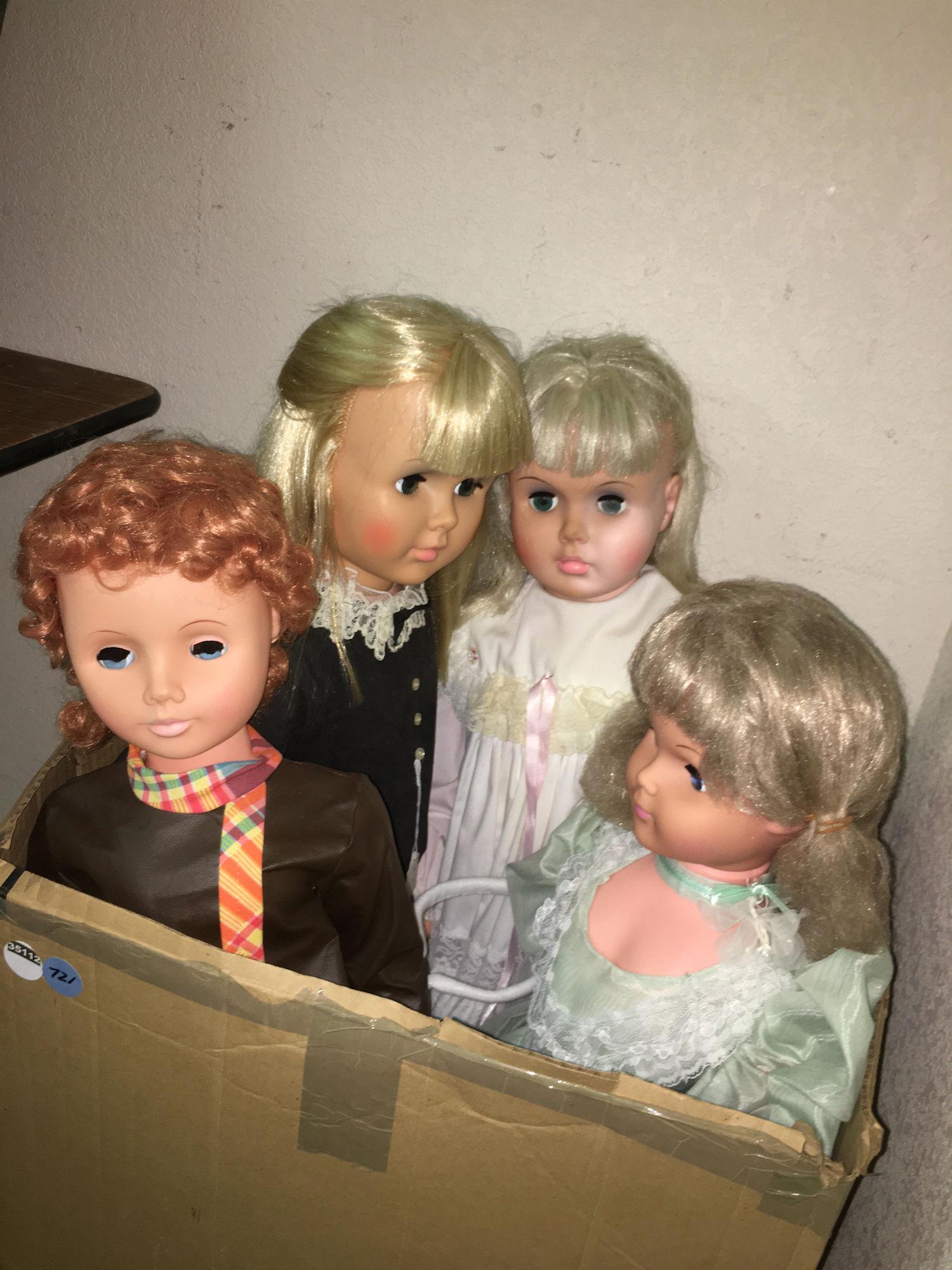 LOT OF 4 LARGE PLAYPAL-TYPE  DOLLS (1 of 1)