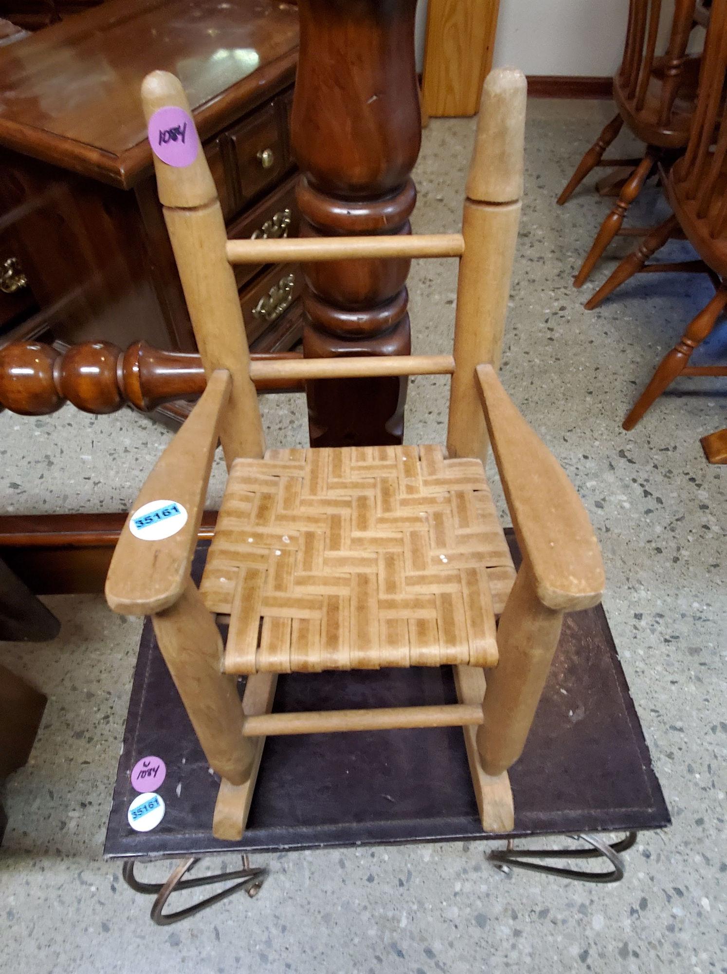 PLANT STAND AND DOLL ROCKER: PLANT STAND AND DOLL ROCKER