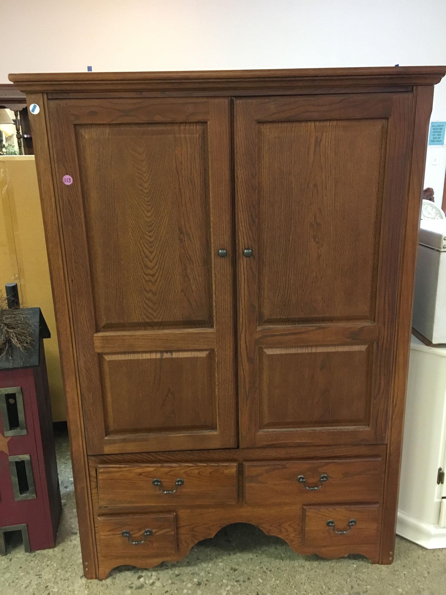 OAK ENTERTAINMENT CENTER (1 of 2)