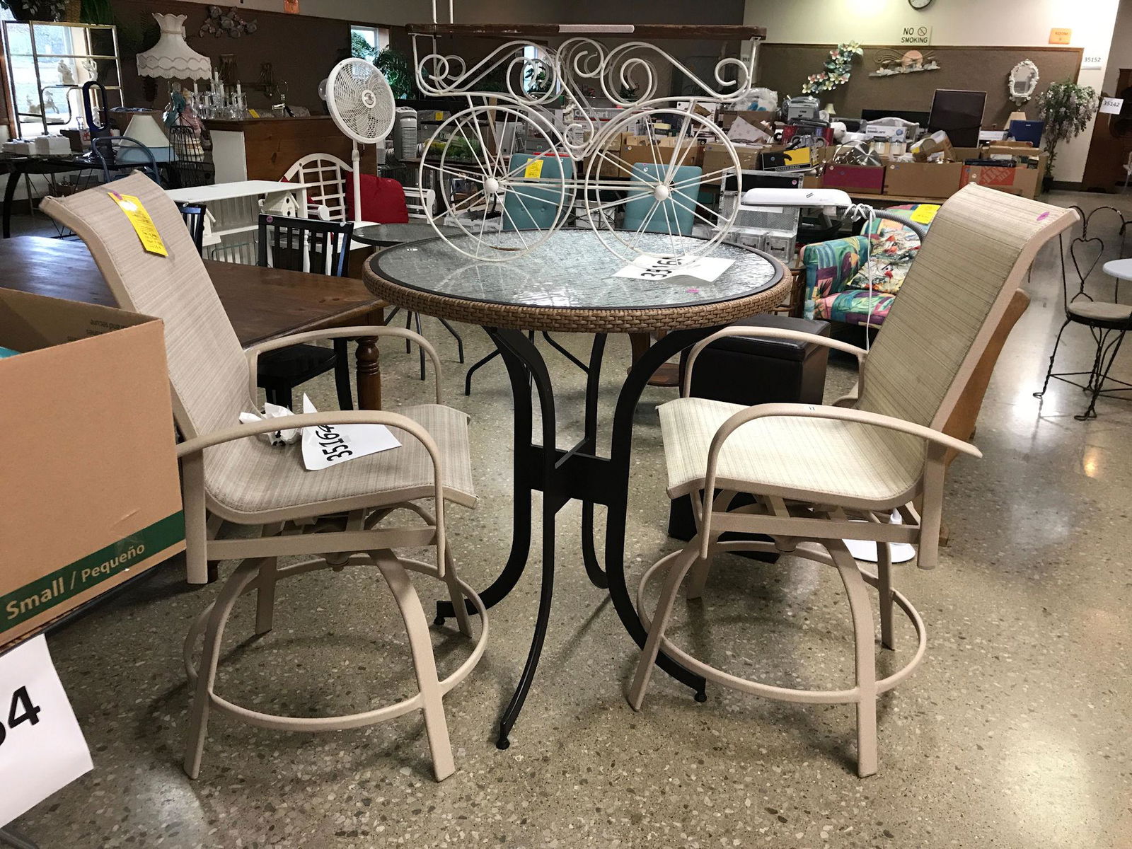 TWO PATIO STOOLS (1 of 1)