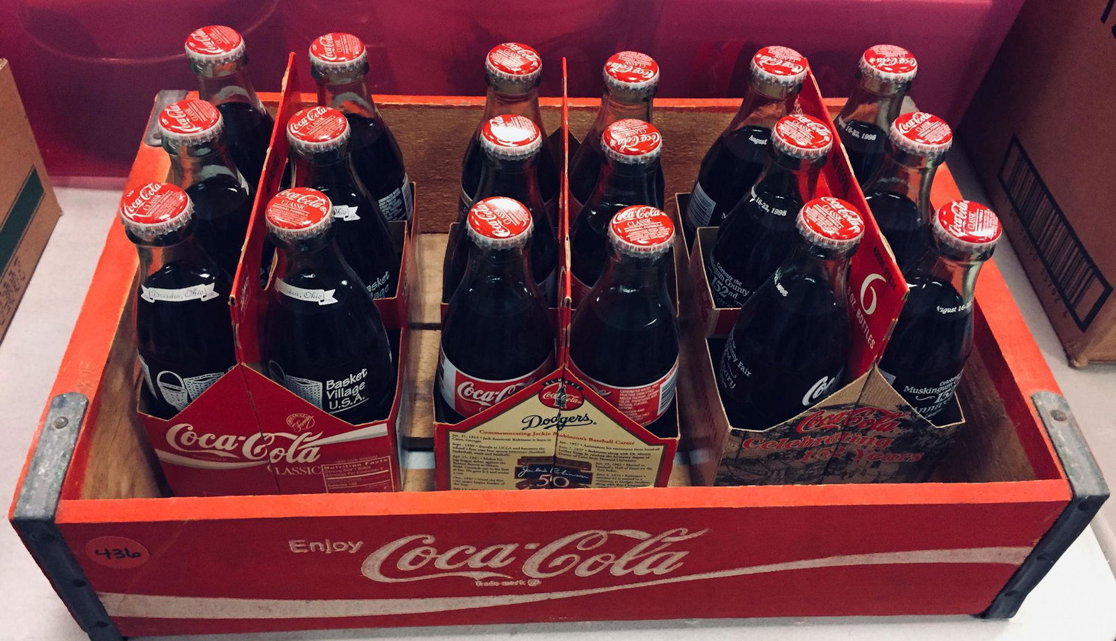 COCA COLA CRATE WITH COCA COLA BOTTLES (1 of 1)