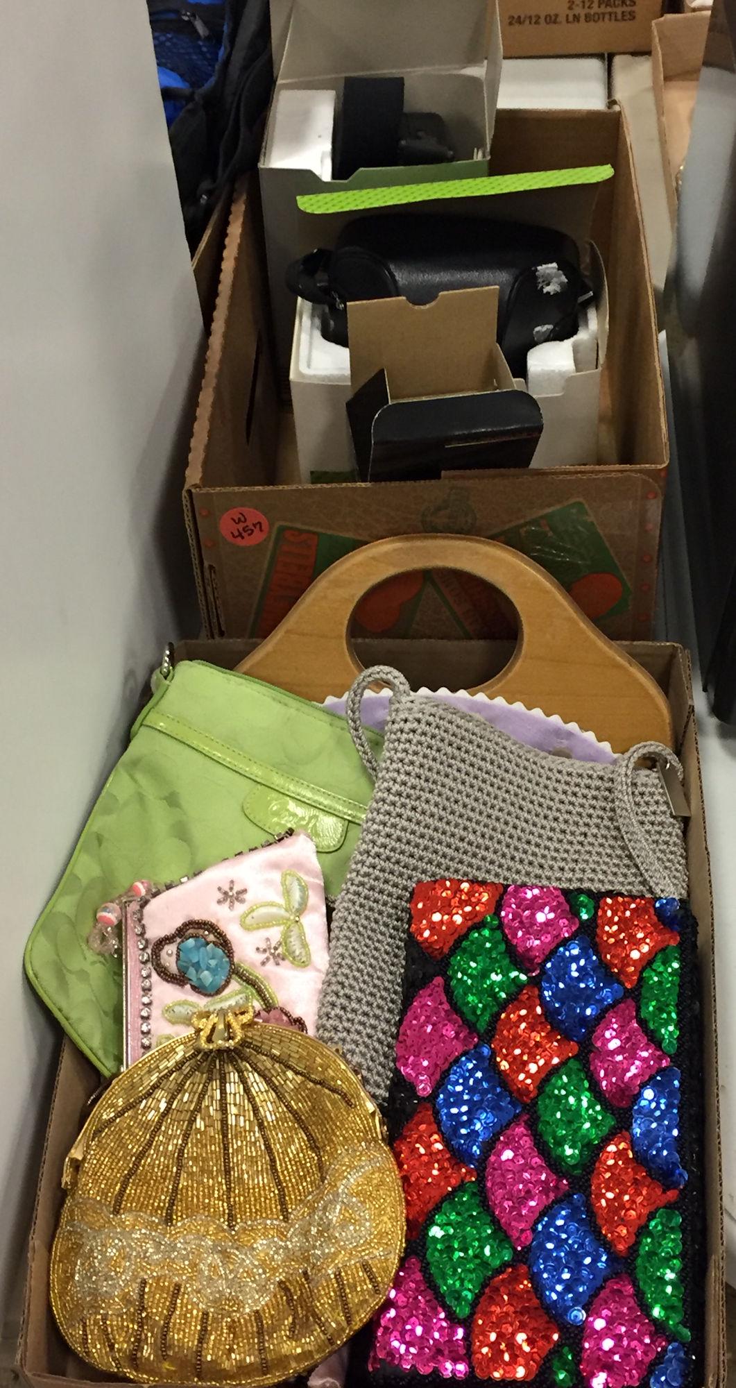 2 BOX LOTS MISC PURSES, CAMERAS (1 of 3)