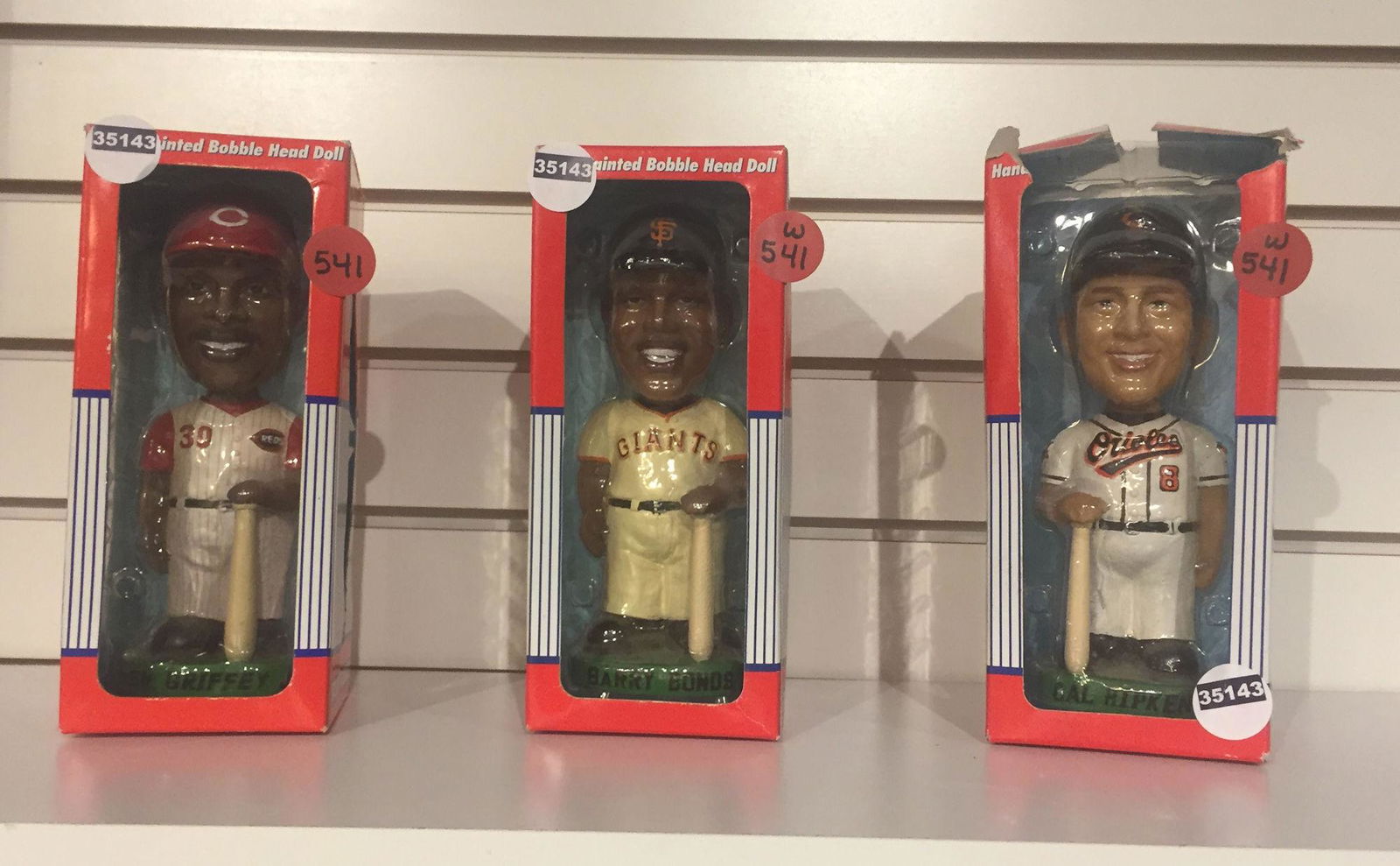 3 BASEBALL BOBBLEHEADS, KEN GRIFFY JR, BARRY BONDS AND (1 of 4)